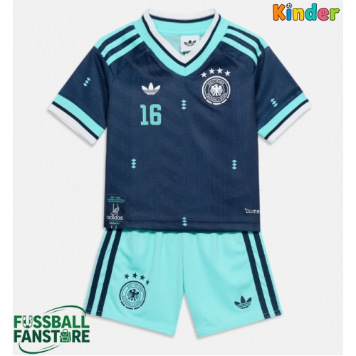 Deutschland Angelo Stiller #16 Replik Auswärtstrikot Kinder WM 2026 Kurzarm (+ Kurze Hosen)